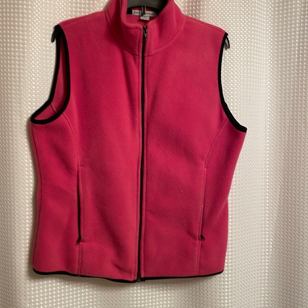 Pink Fleece Zip Vest
